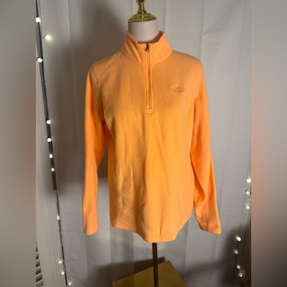The North Face Women’s Large 1/4-Zip Fleece Pullover Orange Large - Picture 8 of 8